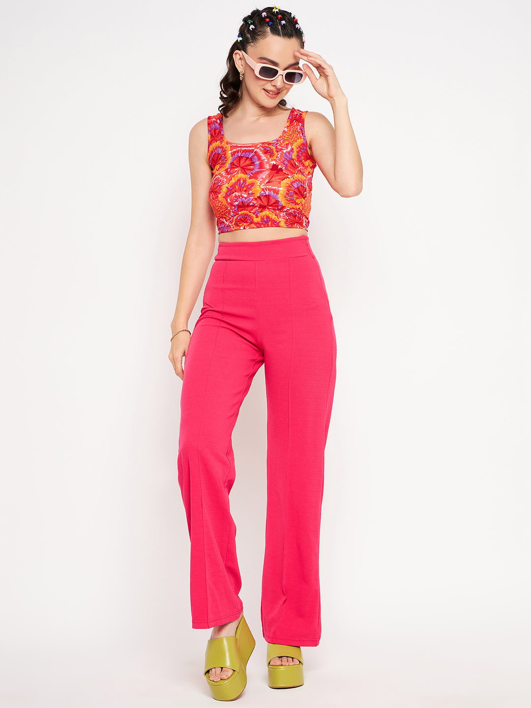 KASSUALLY Trousers and Pants  Buy KASSUALLY Black High Waist Flared Parallel  Trouser Online  Nykaa Fashion