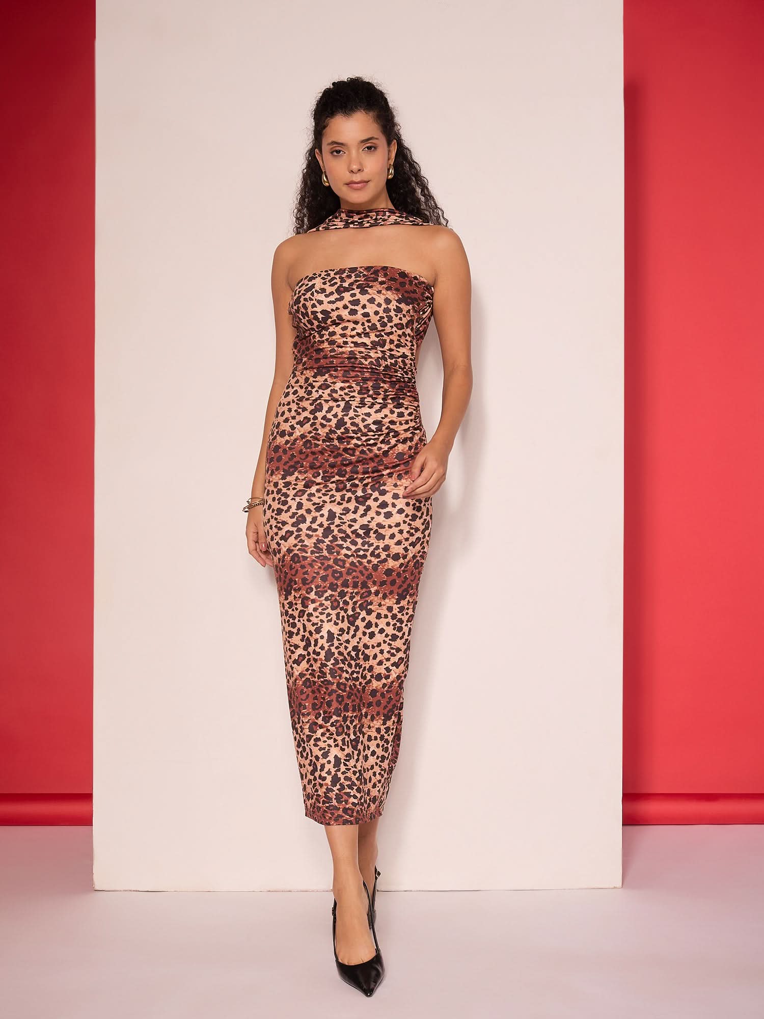 Bandeau Scarf Maxi Dress - Uptownie