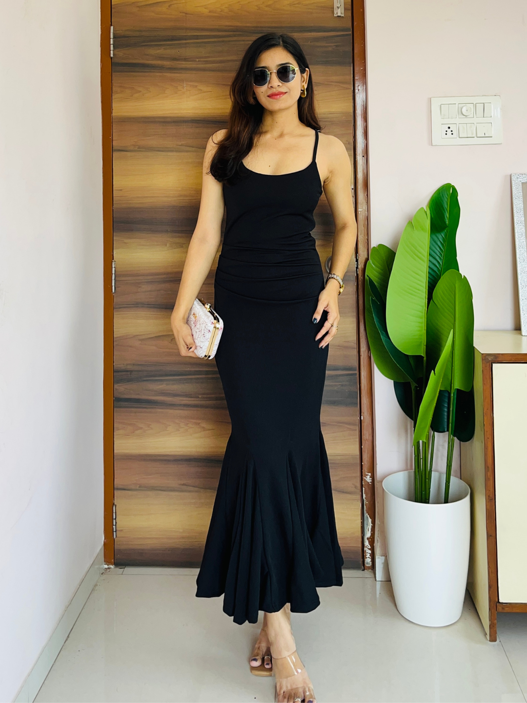 Stretchable Fishtail Maxi Dress