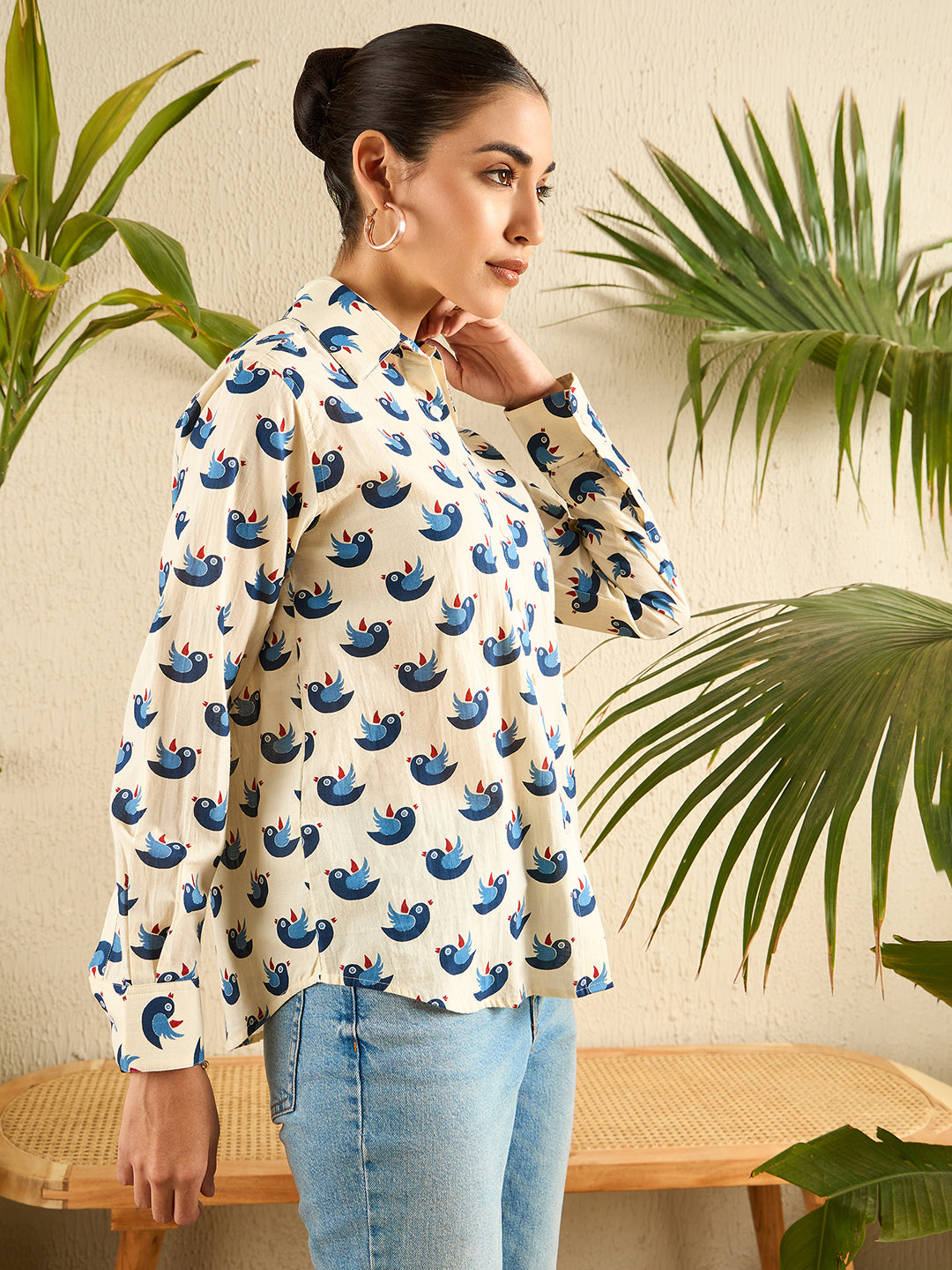 Printed Cotton Shirt - Uptownie