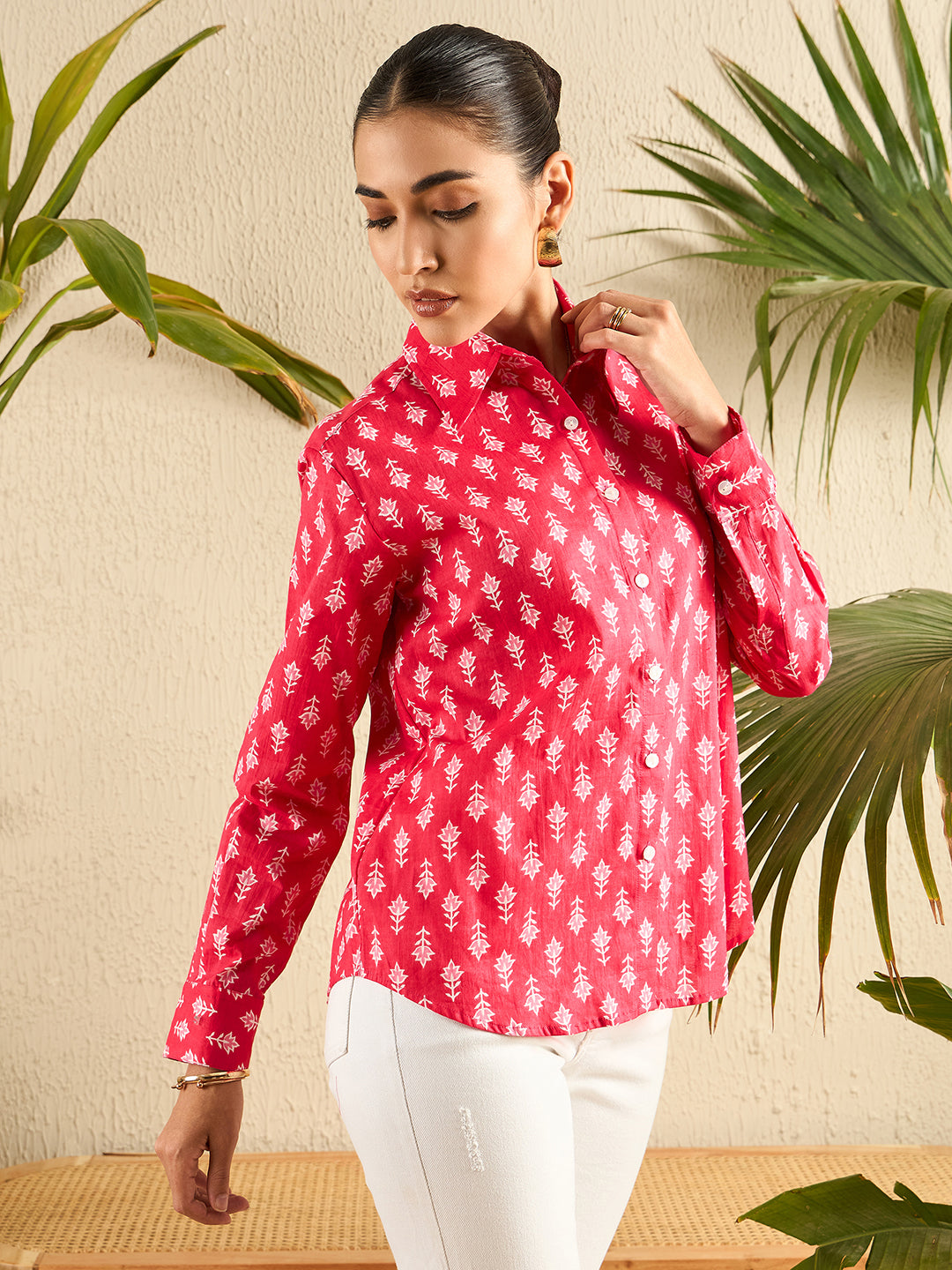 Printed Cotton Shirt - Uptownie