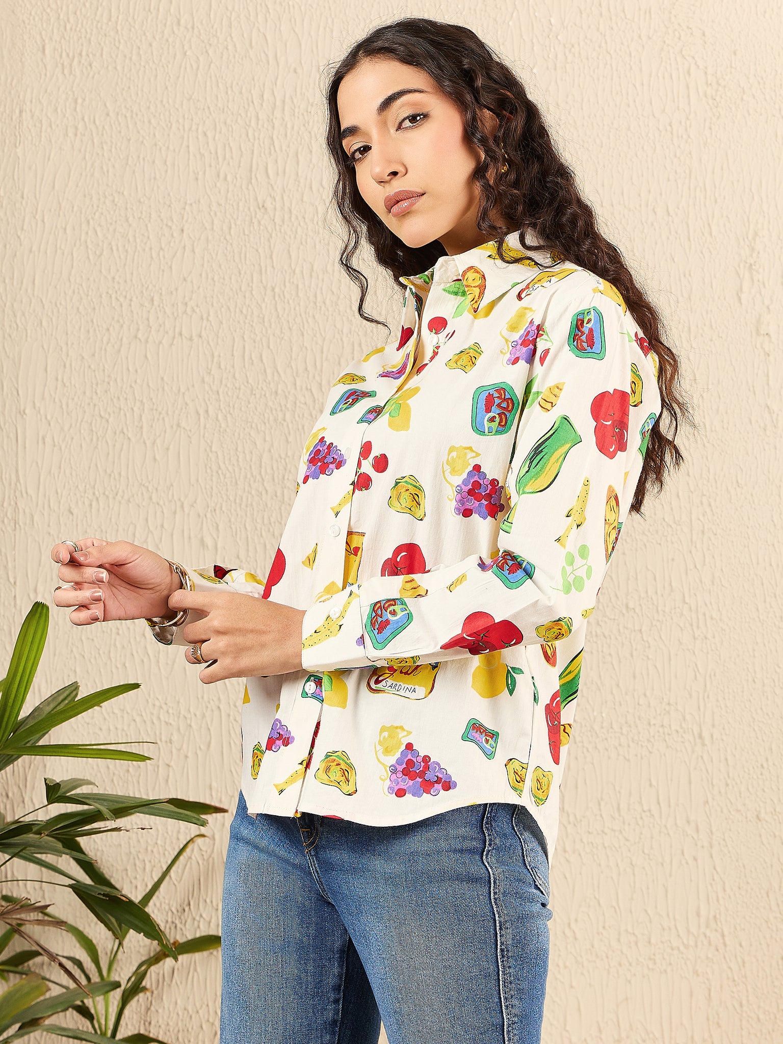 Printed Cotton Shirt - Uptownie