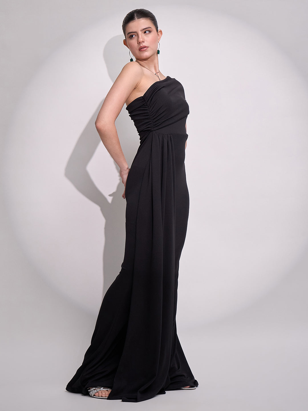One Shoulder Maxi Dress - Uptownie