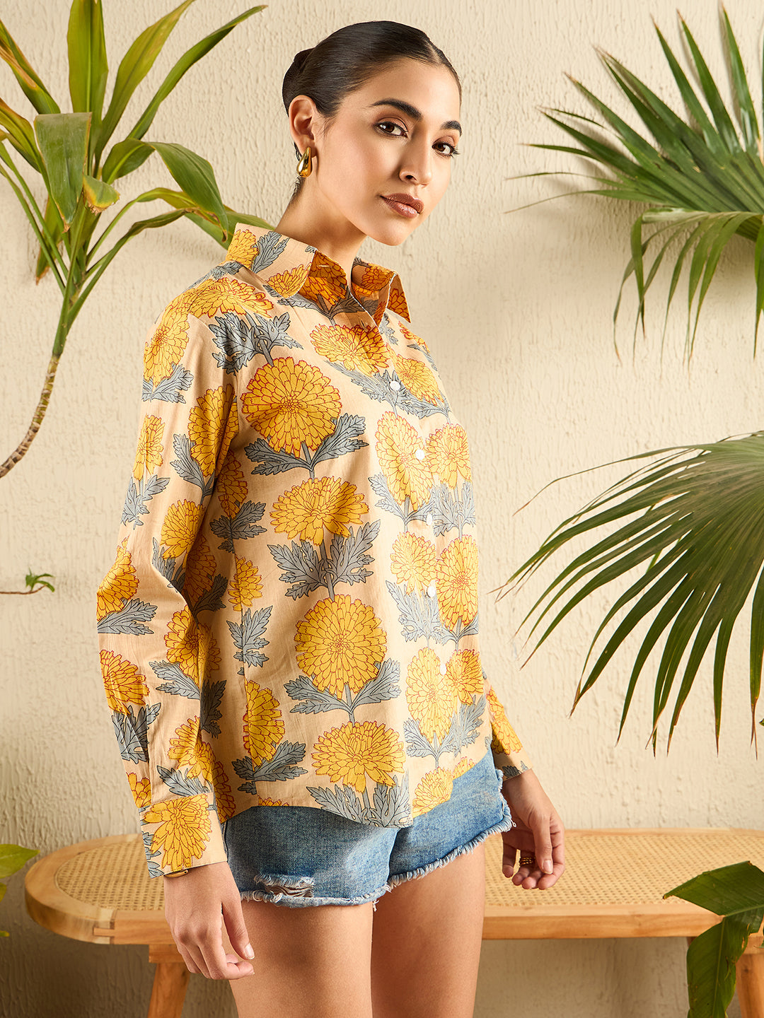 Printed Cotton Shirt - Uptownie