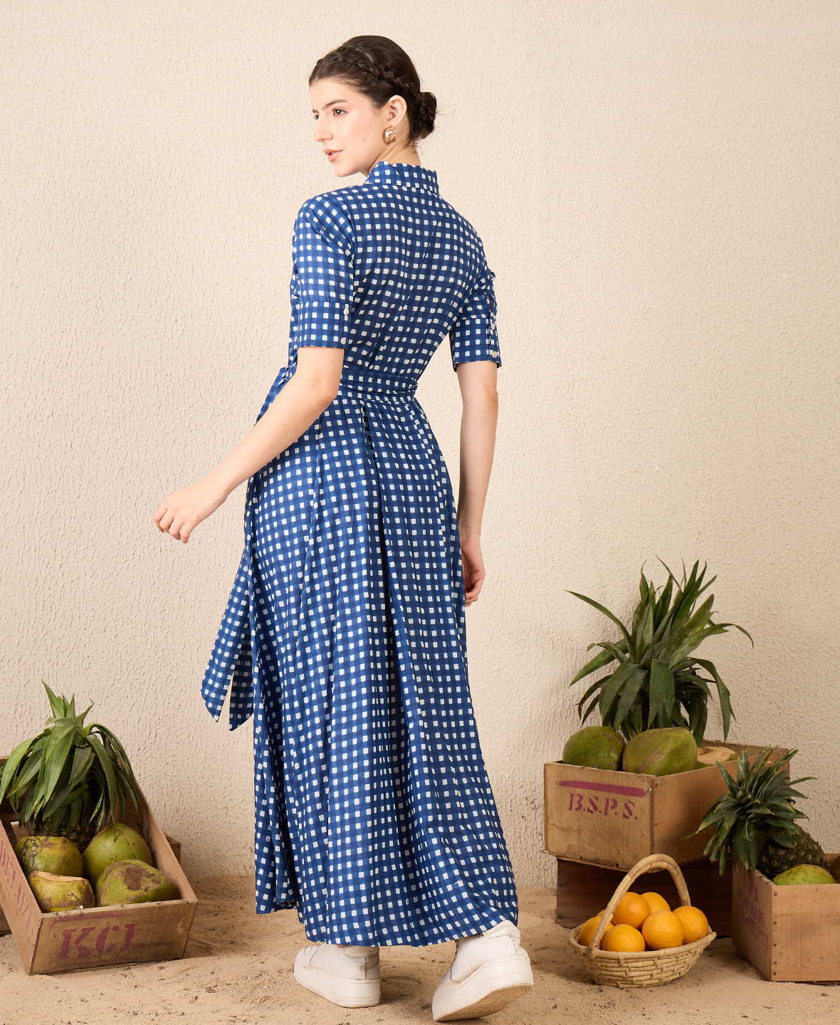 Buttoned Down Shirt Dress With Belt - Uptownie