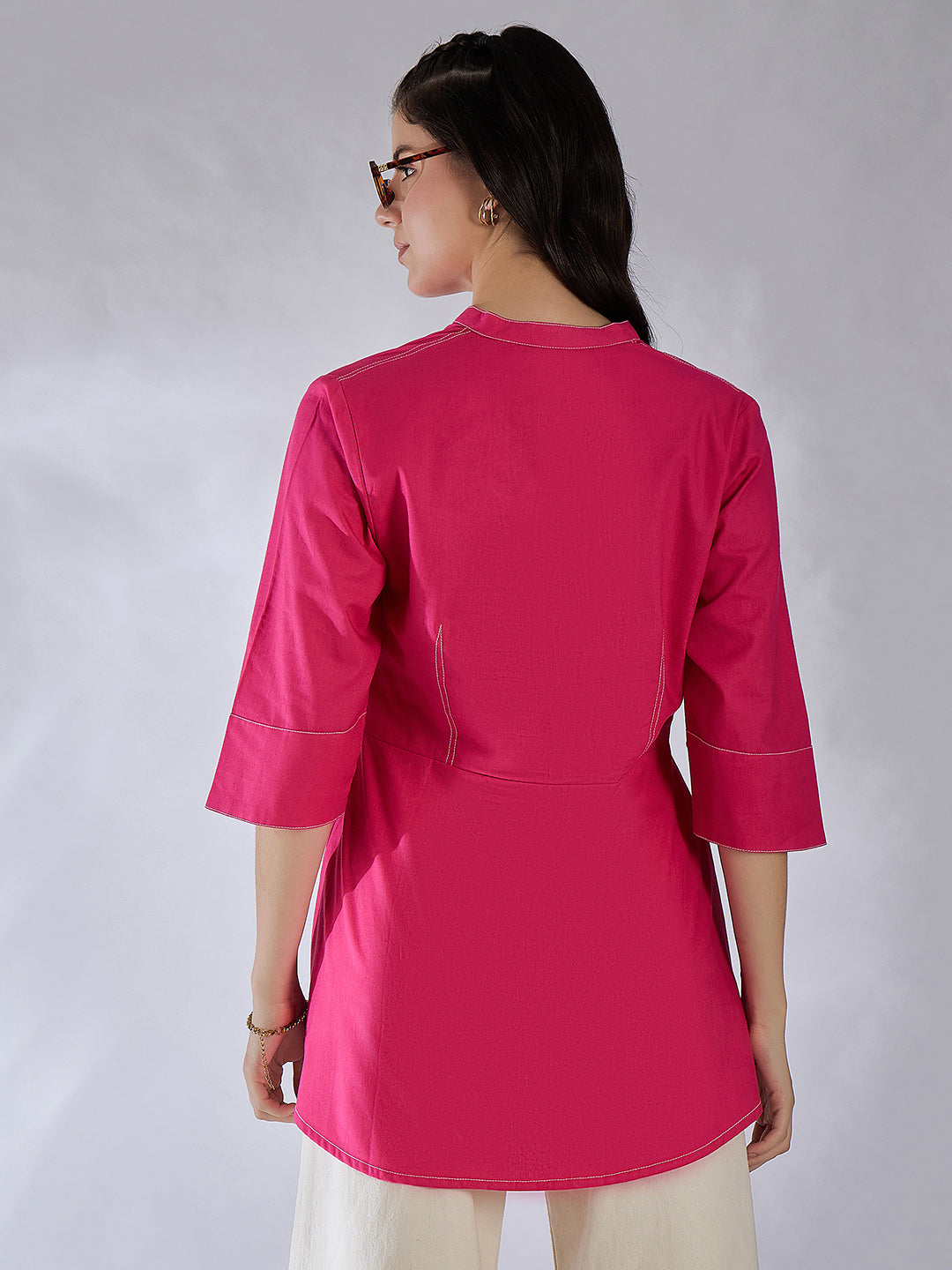 Corset Panelled Cotton Shirt - Uptownie