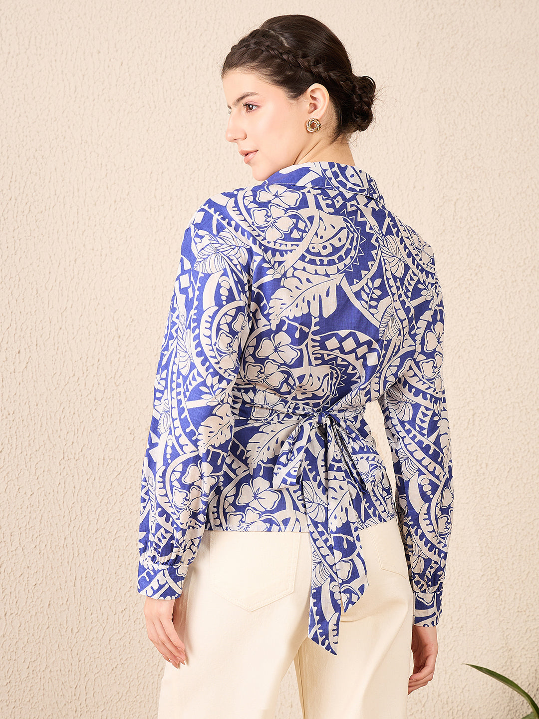 Cotton Wrap Shirt - Uptownie