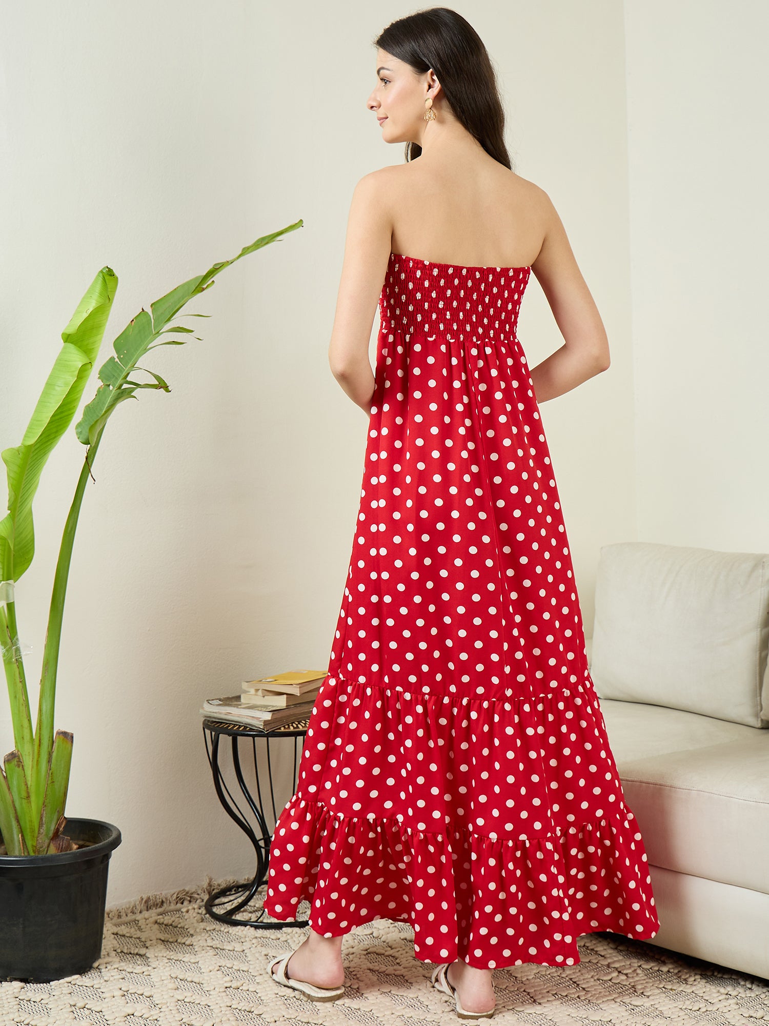 Strapless Smocked Maxi Dress