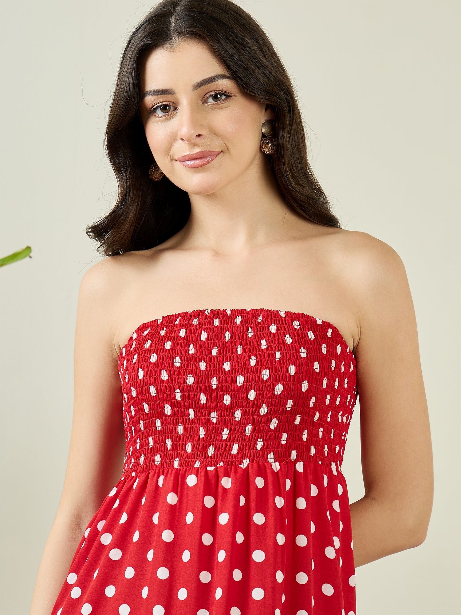 Strapless Smocked Maxi Dress
