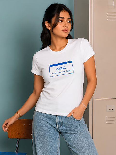 404 Motivation Not Found Cotton Tee