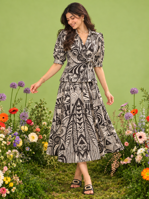 Pure Cotton Wrap-Tie Co-ord Set