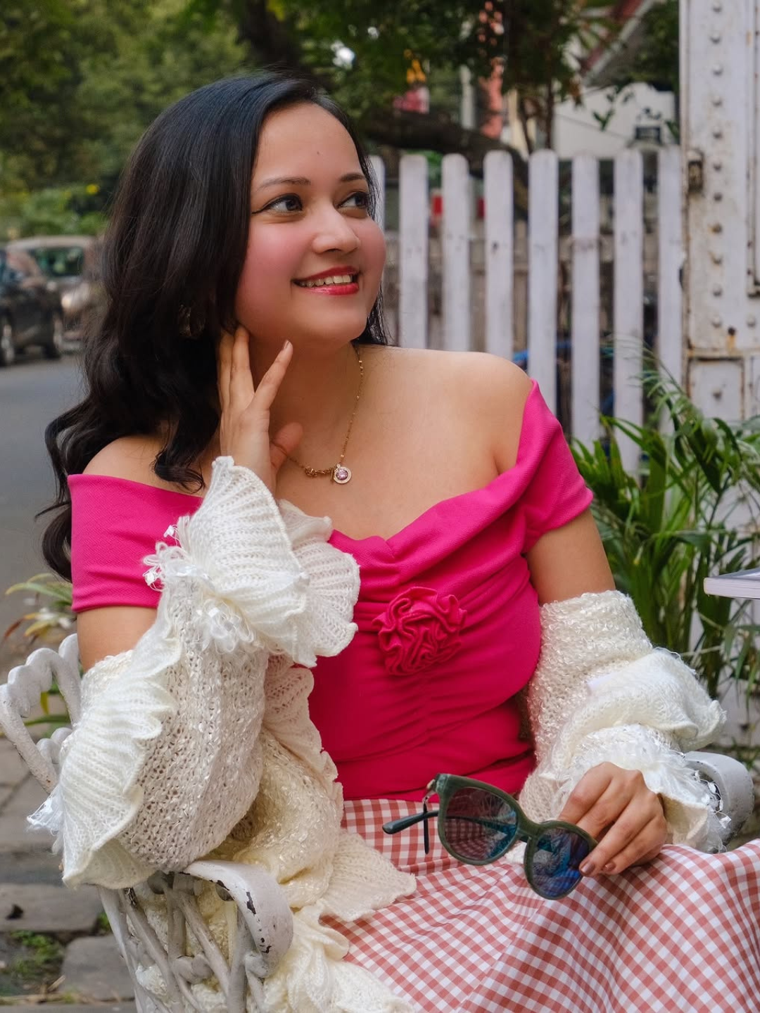 akiki off shoulder tops/ pink