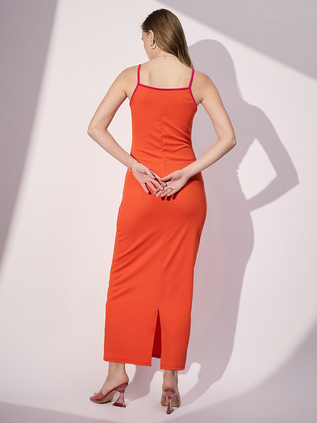 Contrast Floral Waist Cutout Bodycon Dress - Uptownie