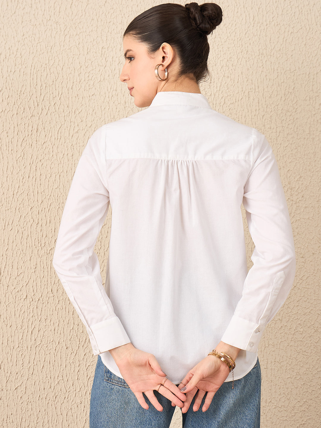 Face Applique Cotton Shirt - Uptownie