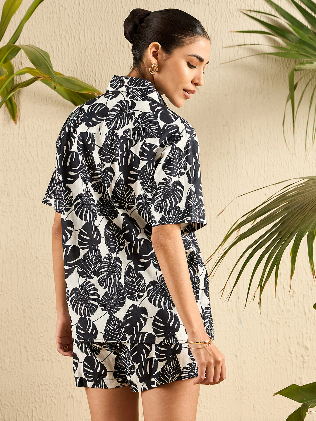 Printed Two Piece Shorts and Shirt Set - Uptownie