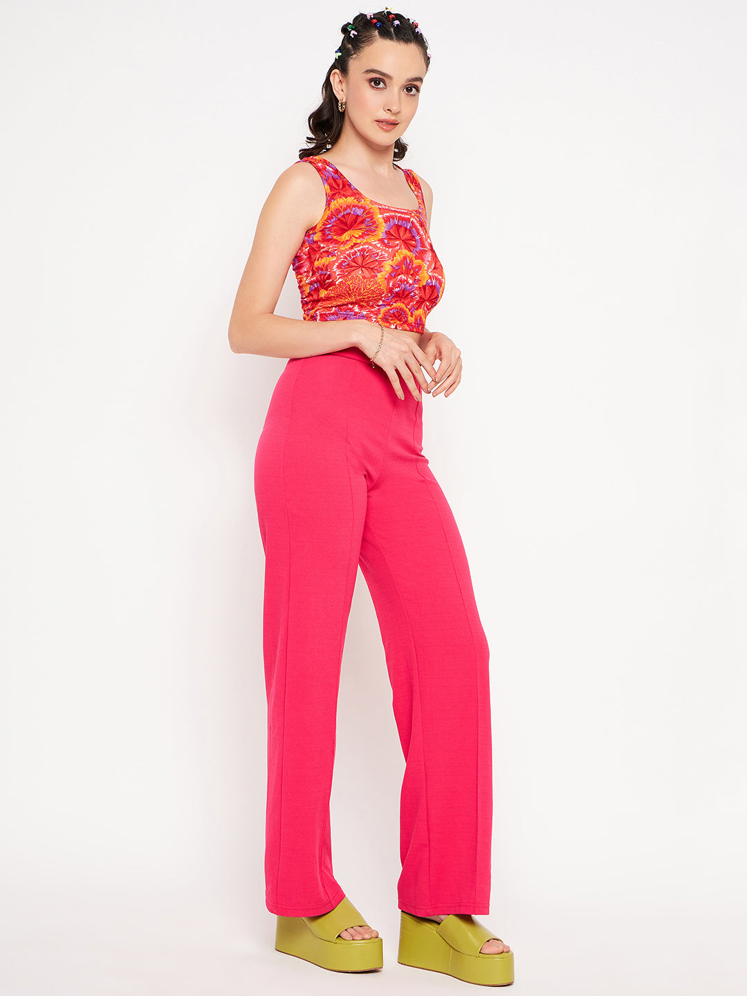 High Waisted Stretchy Parallel Pants - Uptownie