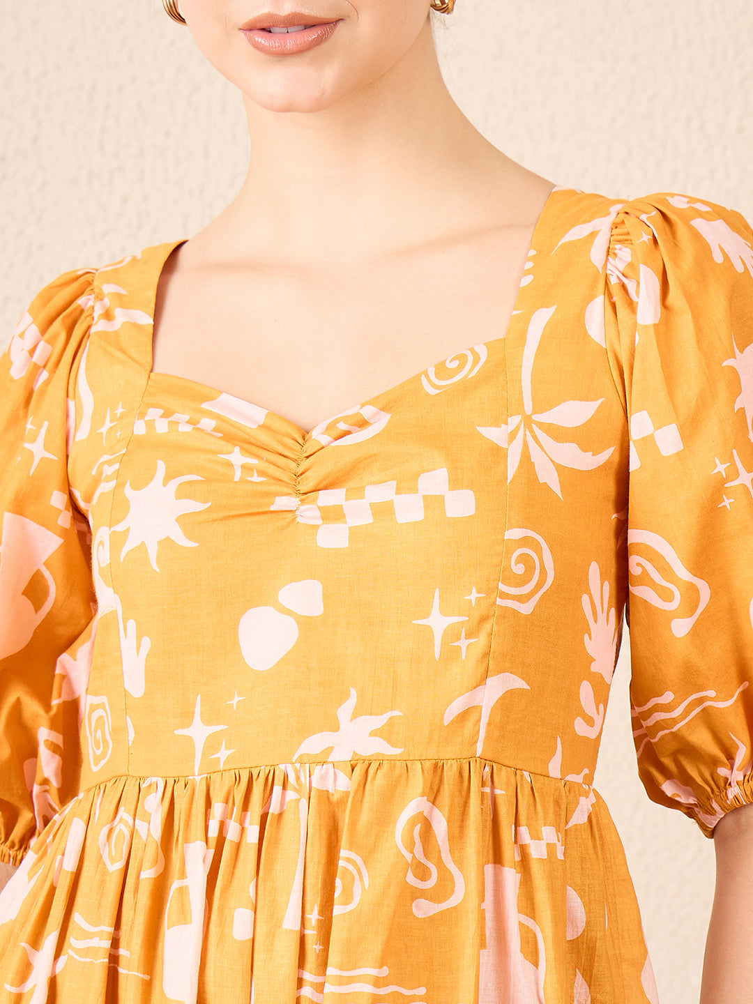 Cotton Tiered Midi Dress - Uptownie