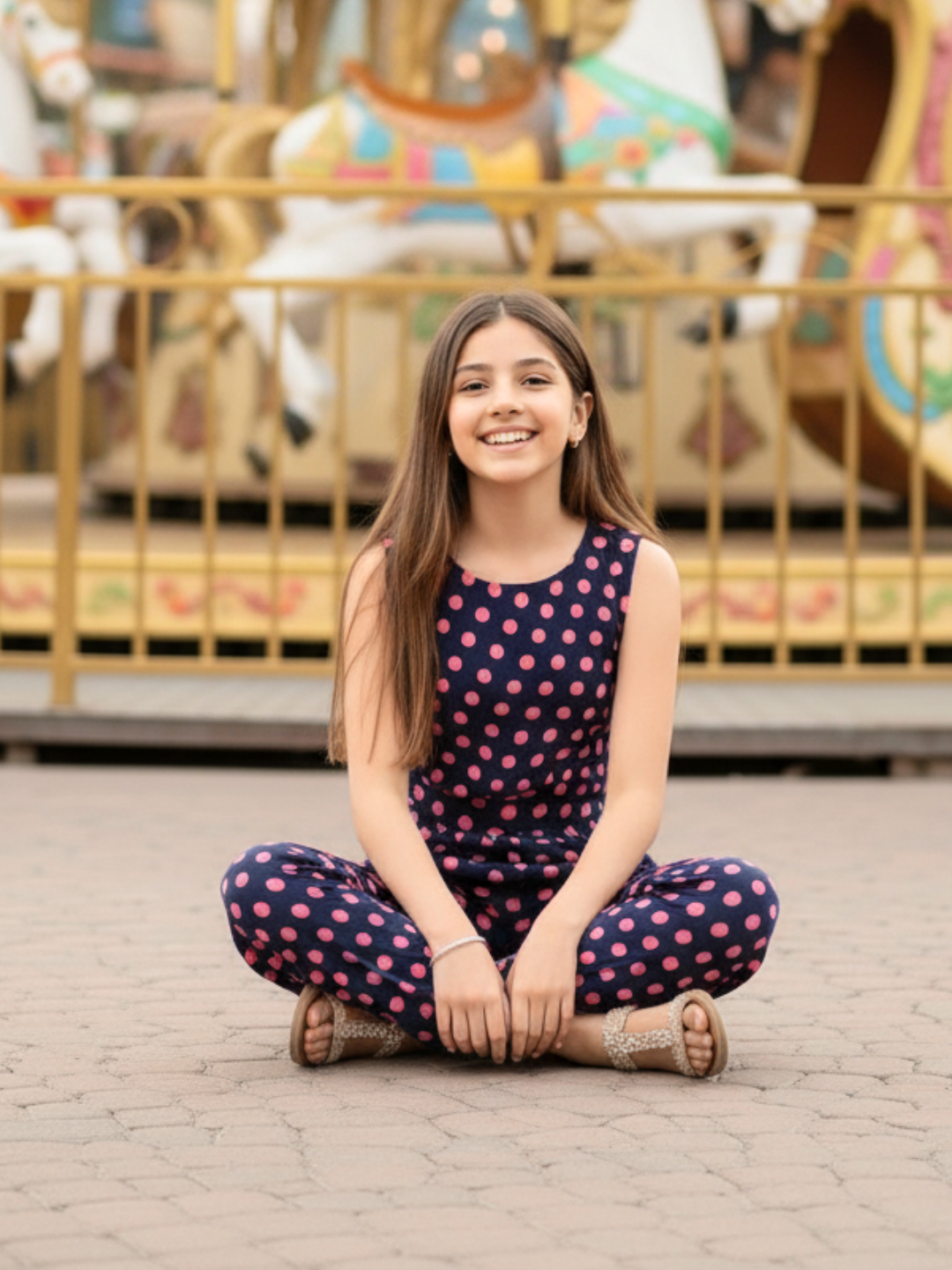 Elasticated Dhoti Jumpsuit for Girls