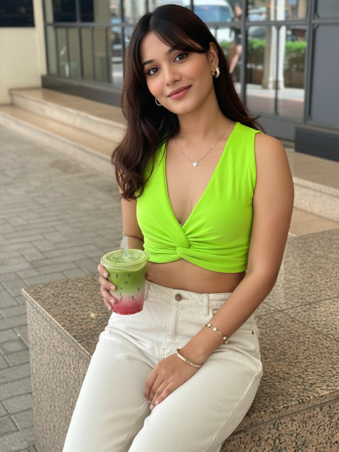 Cotton Stretchable Knotted Short Top - Uptownie