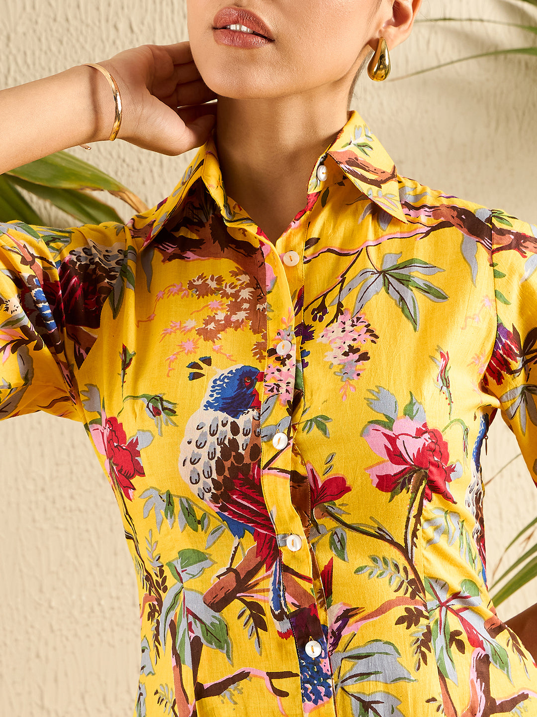 Fit and Flare Cotton Shirt Dress