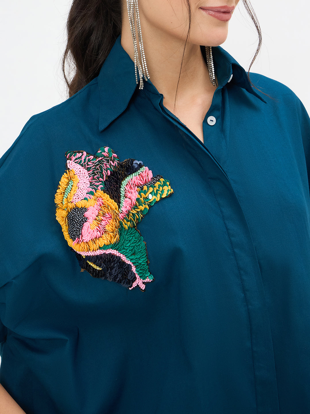 Antifit Embellished Cotton Shirt