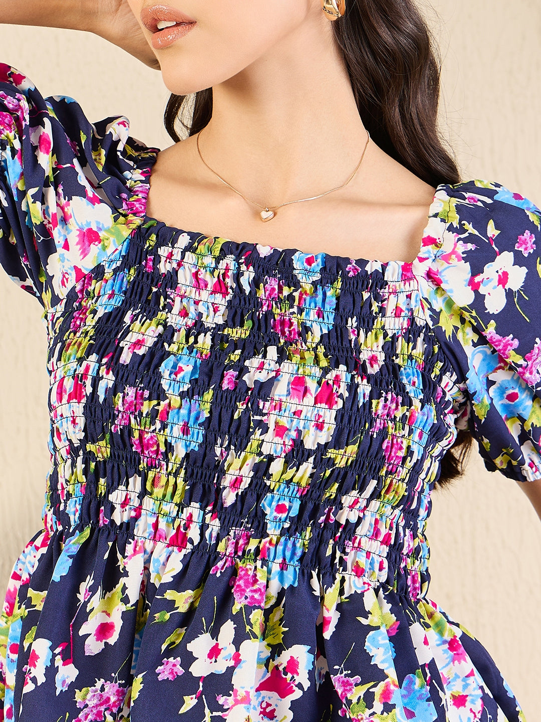 Smocked Peplum Top - Uptownie