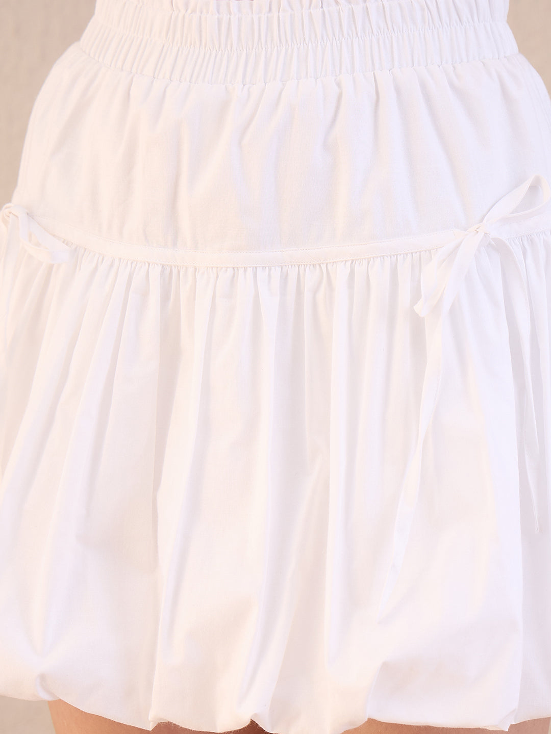 Balloon Cotton Mini Skirt - Uptownie