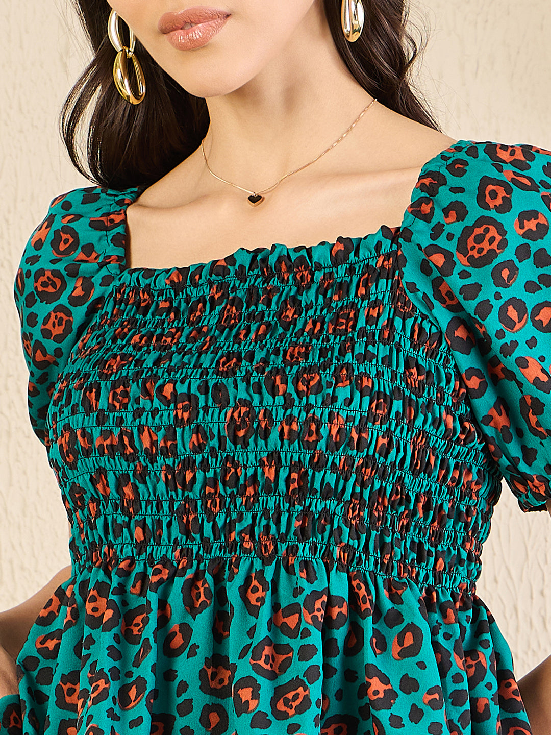 Square Neck Peplum Top - Uptownie