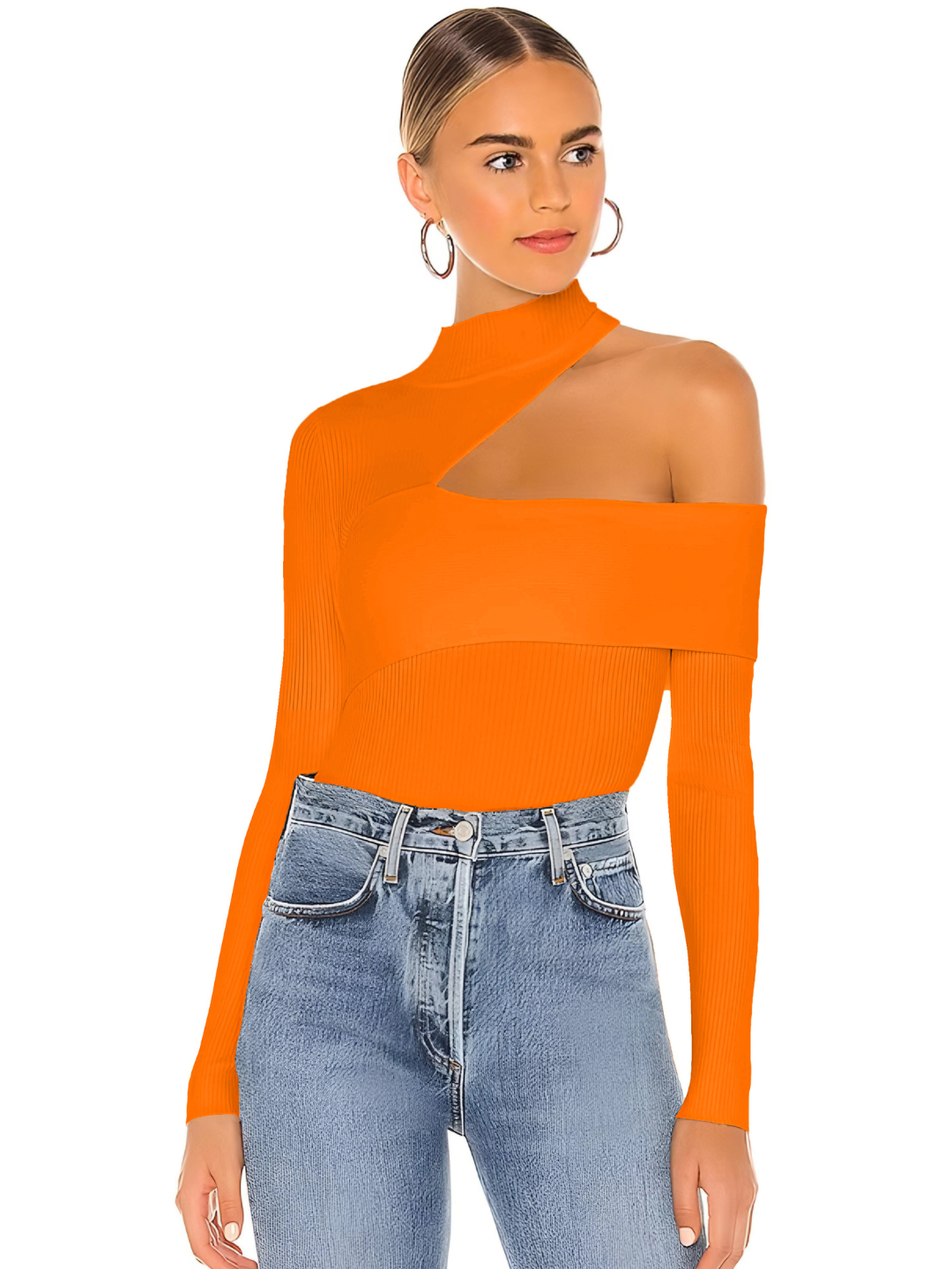 トップス Dada ribbon tops AM1364 Cheer Me On Bow Tube Top - Orange | Makk Fashions