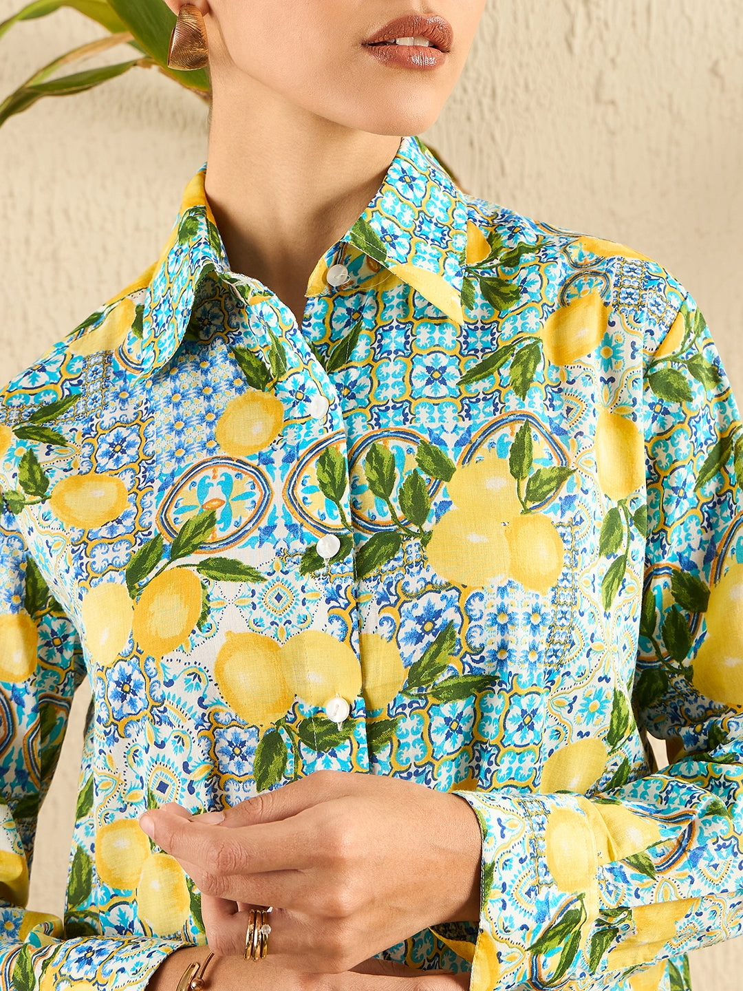 Printed Cotton Shirt - Uptownie