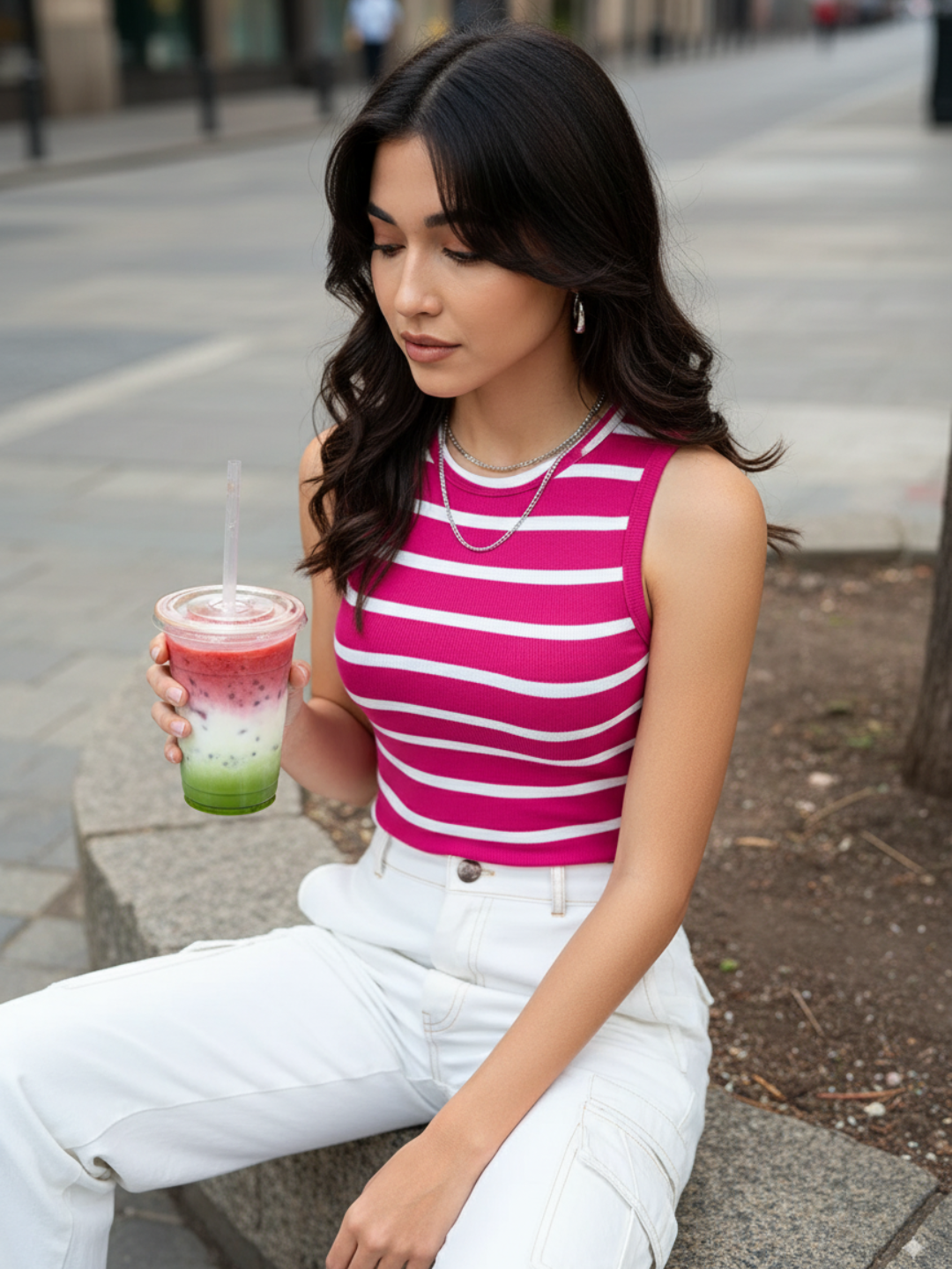 Stretchable Ribbed Sleeveless Crop Top - Uptownie
