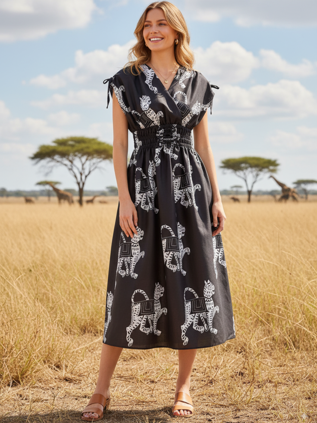 Bow Detailed Ruched Midi Dress - Uptownie