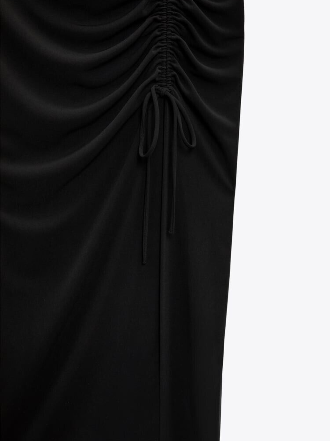 Cowl Neck Drawstring Bodycon Dress - Uptownie