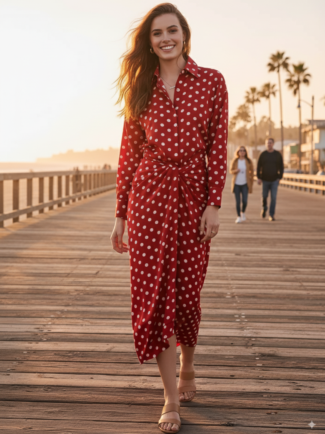 Printed Shirt with Front Twist Skirt Co-ord Set - Uptownie