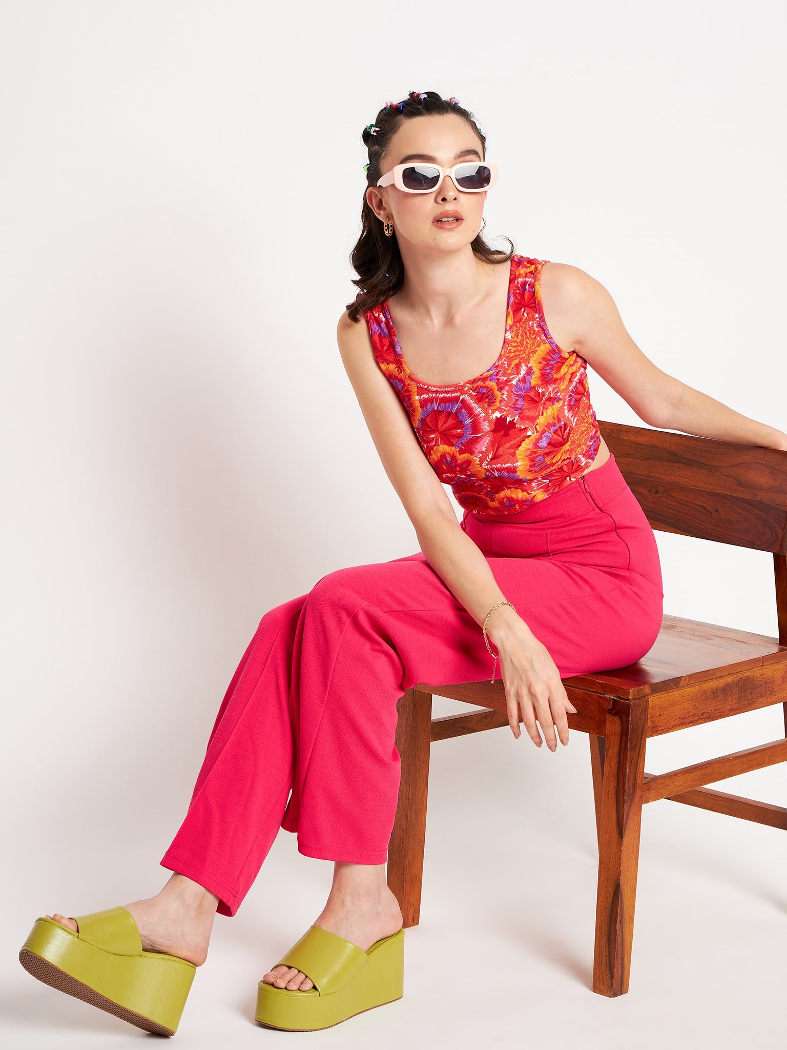 Cotton Stretchable Basic Round Neck Crop Top - Uptownie