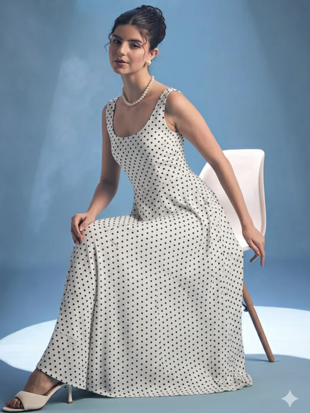 Stretchable Corset Fit & Flare Midi Dress