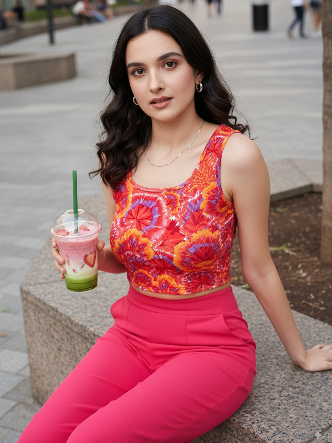 Cotton Stretchable Basic Round Neck Crop Top - Uptownie