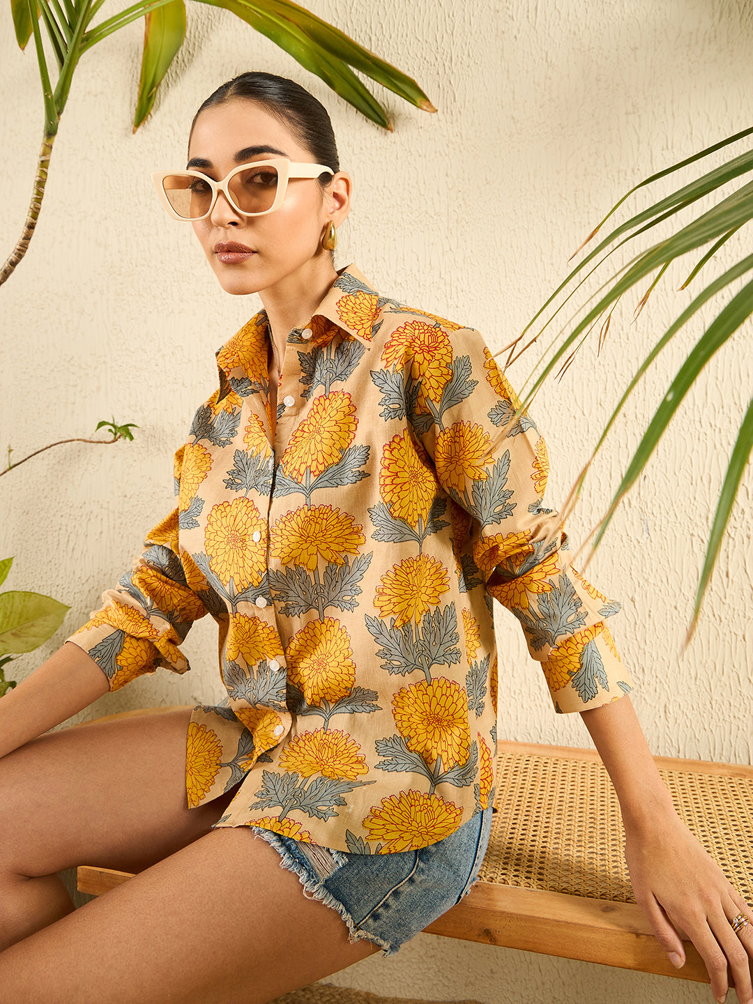 Printed Cotton Shirt - Uptownie