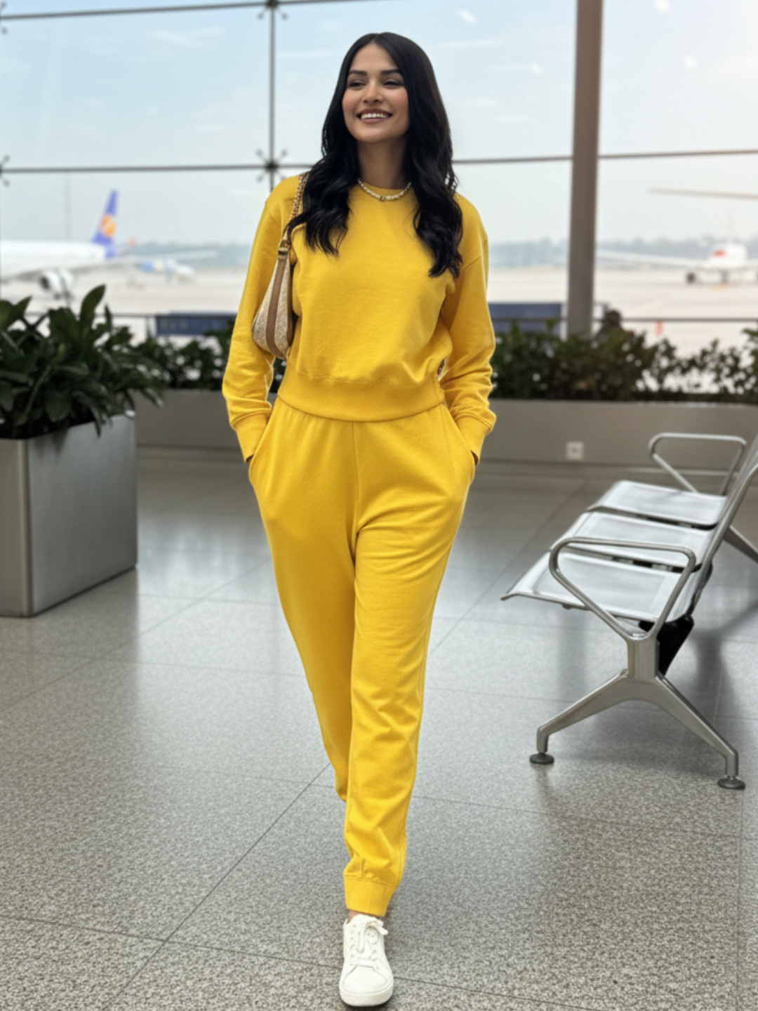 Cotton Sweatshirt and Jogger Set - Uptownie