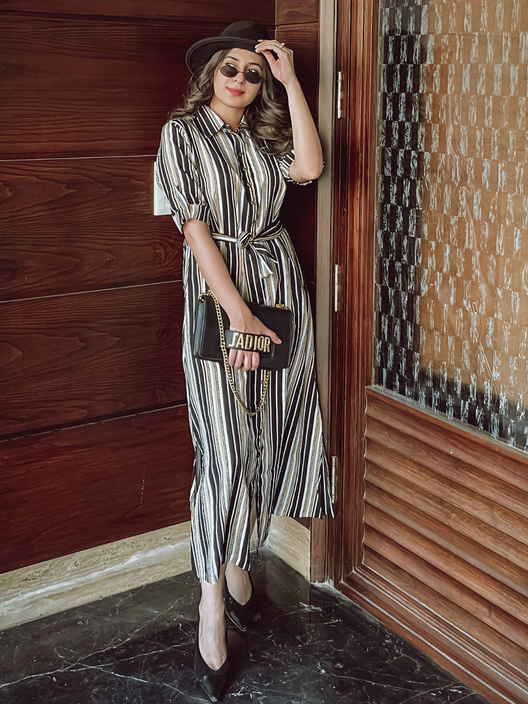 Collar Buttoned Down Shirt Maxi Dress - Uptownie