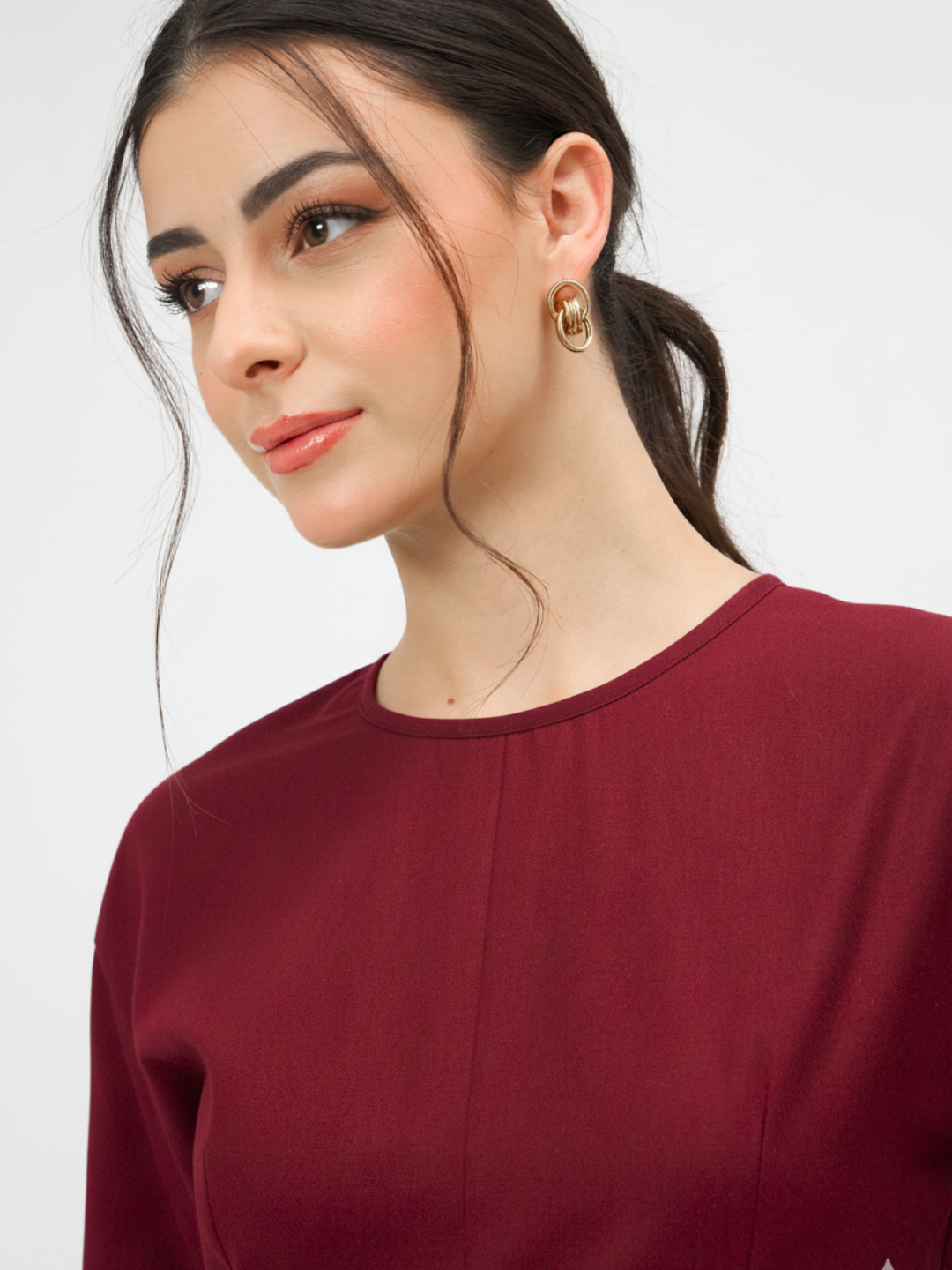 Pure Cotton Layered Peplum Top