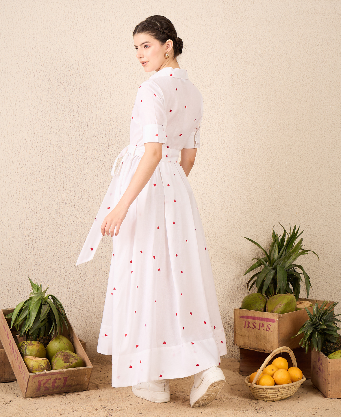Buttoned Down Shirt Dress With Belt - Uptownie