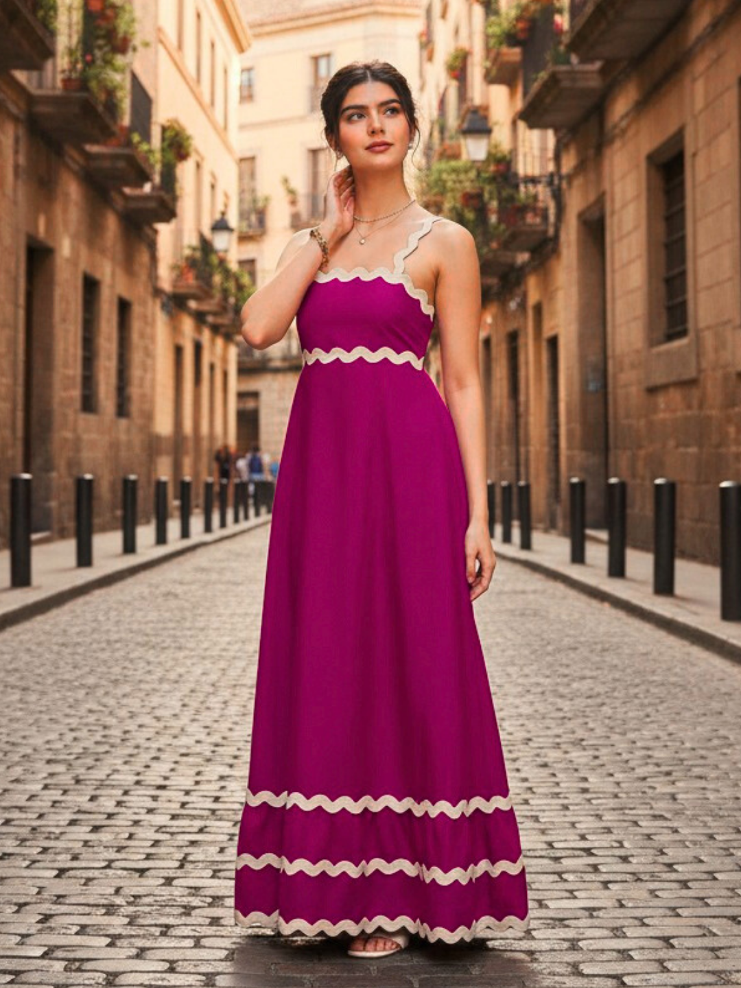 Cotton Ric-Rac Dress - Uptownie