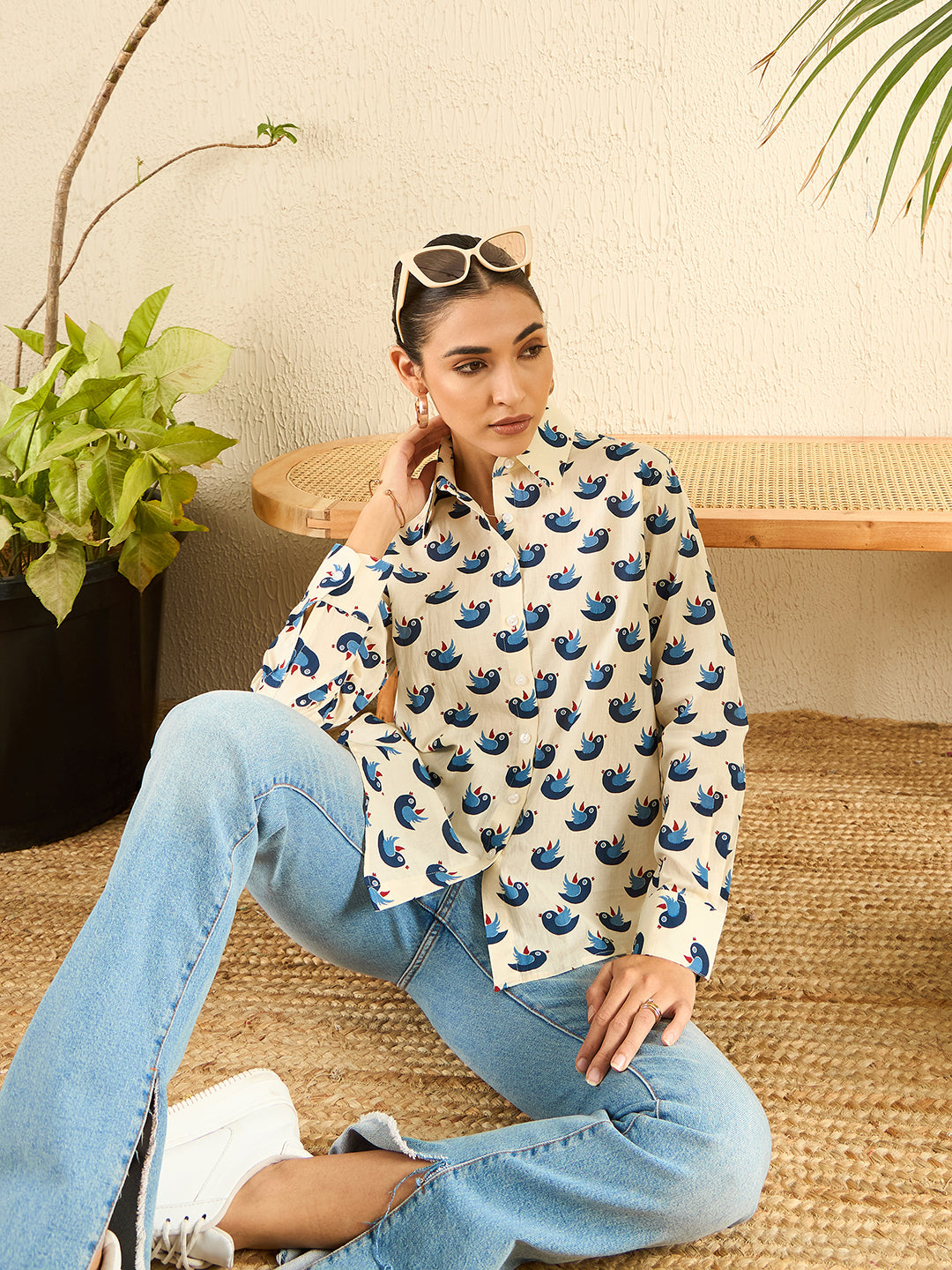 Printed Cotton Shirt - Uptownie