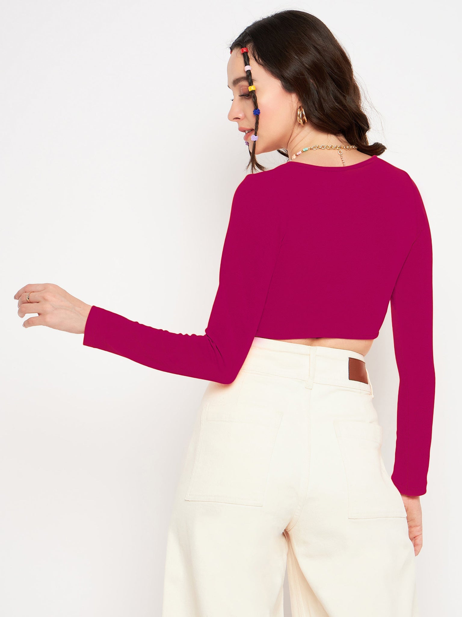 Cotton Stretchable Corset Crop Top - Uptownie
