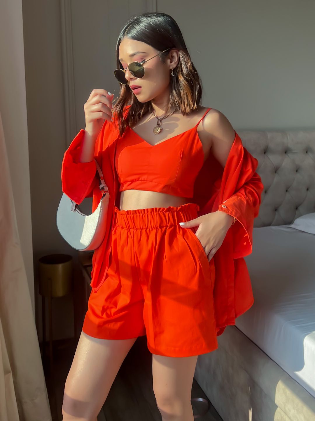 Coord Set Women Two Piece Dress Top and Shorts