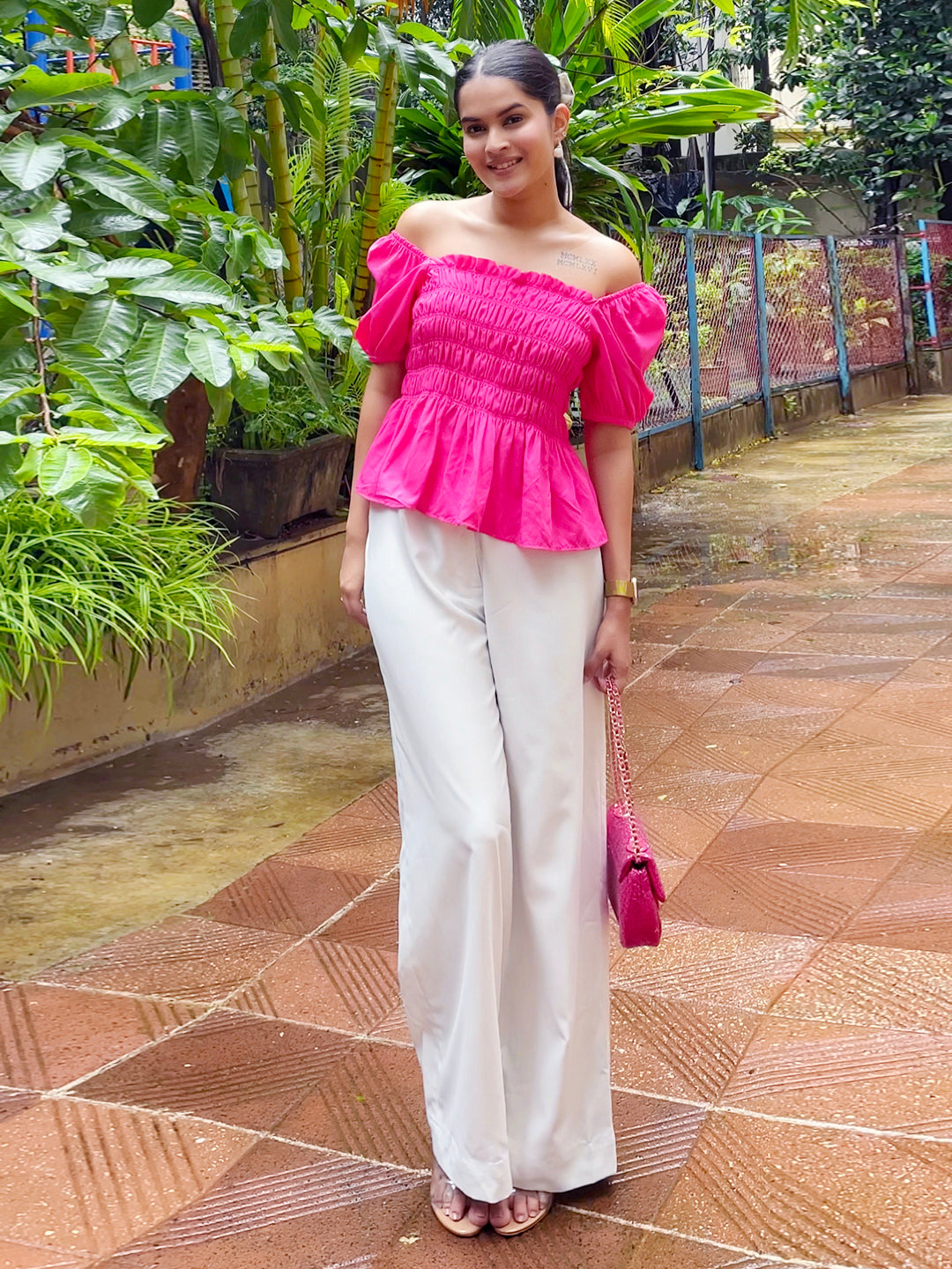 Square Neck Peplum Top - Uptownie