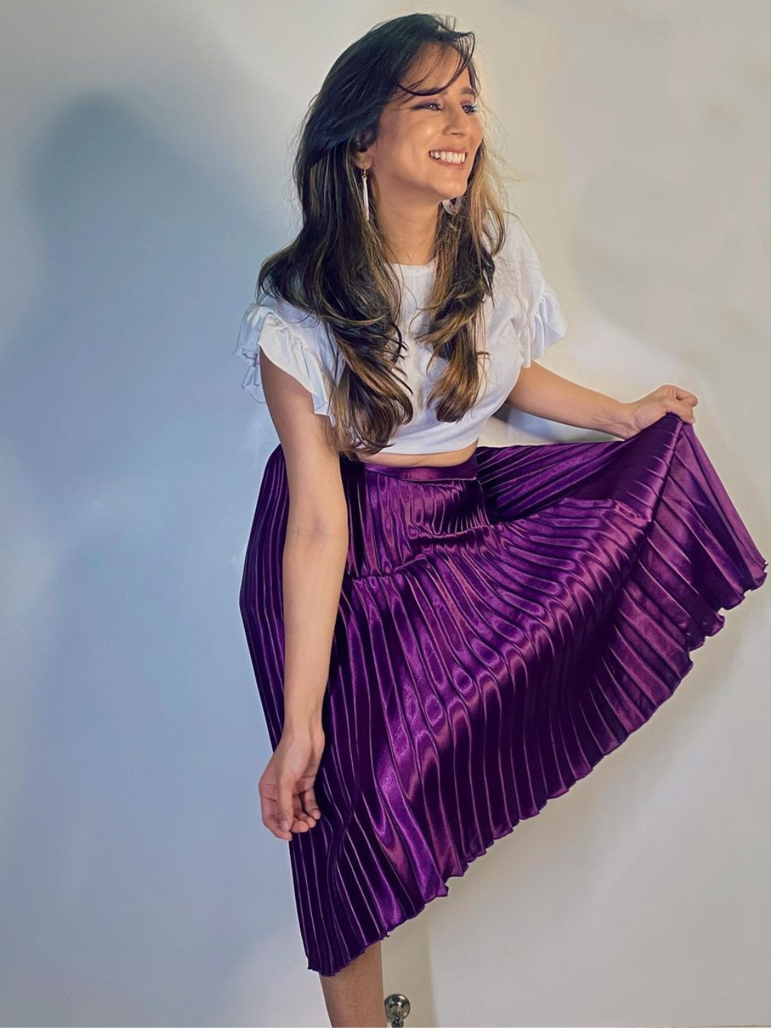 Pleated Midi Skirt - Uptownie