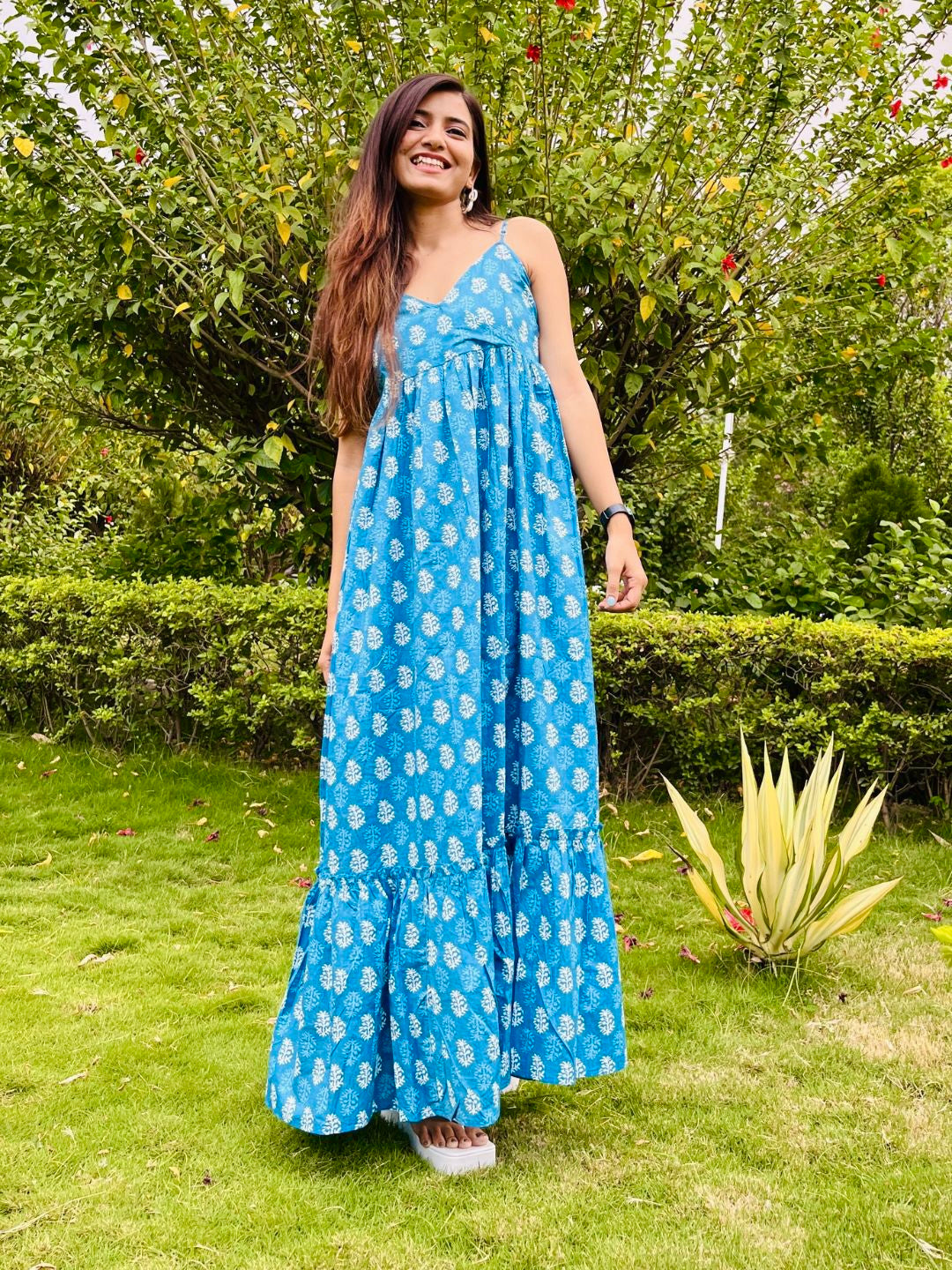 Tiered Cotton Maxi Dress