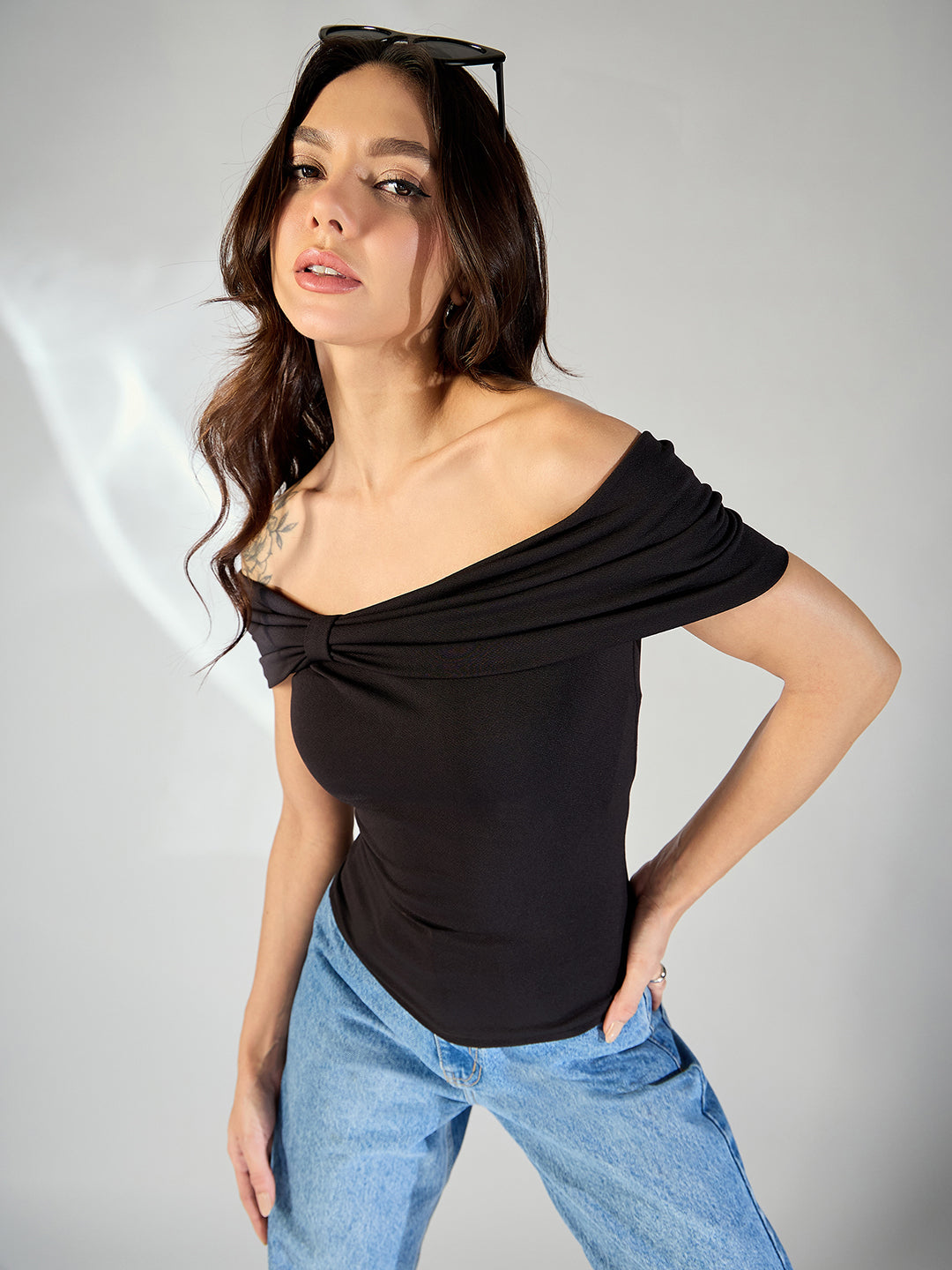 Bow Bardot Top - Uptownie